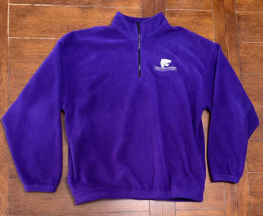 GTM Sportswear Kansas State University Wildcats 1/4 Zip Fleece Pullover Purple